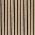 Peel and Stick Wallpaper Textured Brown Wood Slat 35.4x200 Inch Self-Adhesive by LOVADA